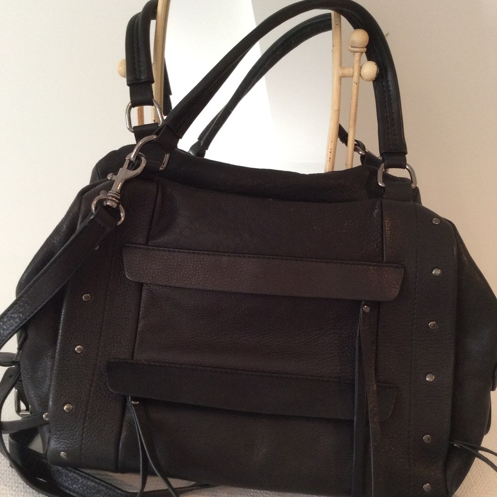 Joelle Hawkens Black satchel crossbody handles bag